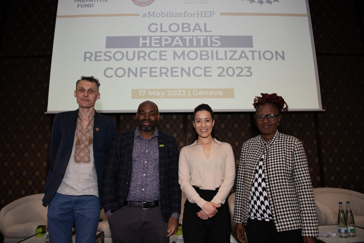 Speakers at the 2023 Global Hepatitis Resource Mobilization Conference.